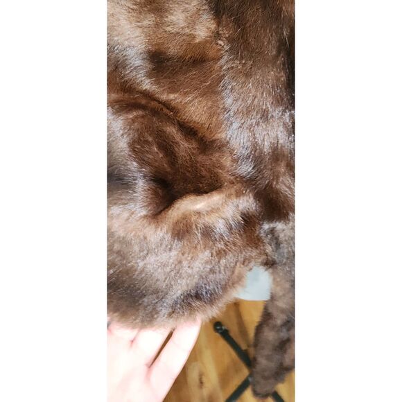 Vintage Day-Jones Dark Brown Mink Fur Stole Shoulder Wrap - Picture 8 of 14
